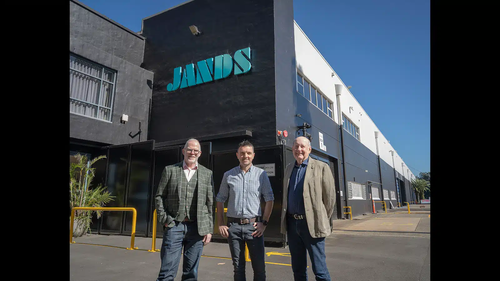 L-R: Jands CEO Geoff Smith, Meyer Sound Sales Manager – APAC Owen Ironside, Jands Executive Chairman Paul Mulholland
